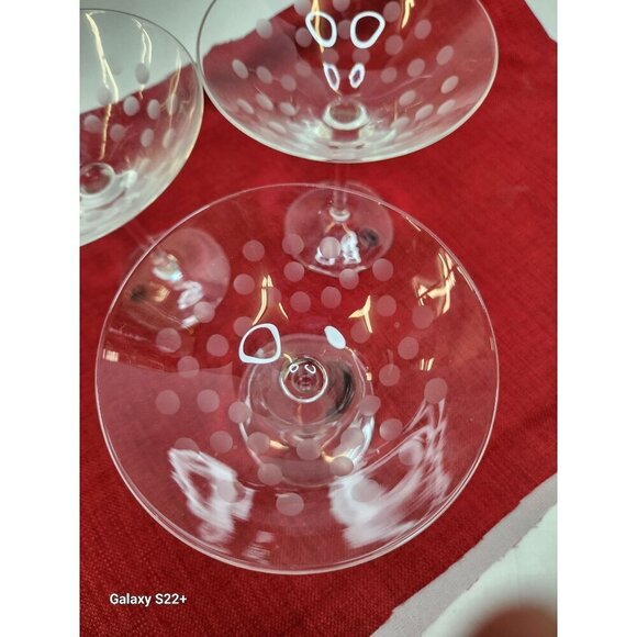 Set Of 3 Replacement Skir by IKEA Glasses  Etched Polka Dot - Picture 10 of 10